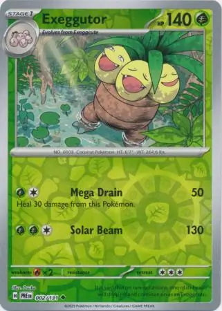 Prismatic Evolutions Exeggutor #002/131 reverse holo